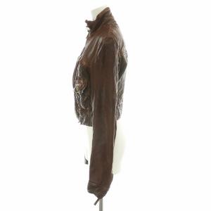 D&G レザージャケット 40 ブラウン