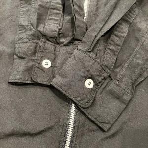 BLACK COMME des GARCONS 24AW エステルジップ ファスナーシャツ M ブラック IN-B003
