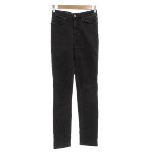 デニムパンツ ジーンズ W24L32 スリム 黒 ブラック グレー /AE