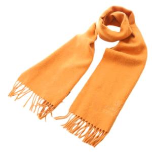 マフラー フリンジ ウール オレンジ