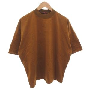 コットン ビルドネックTシャツ カットソー 半袖 リブ F ブラウン 59-03-91-03001 /FF