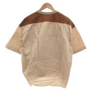 TOMORROWLAND ショートスリーブプルオーバー Tシャツ S ブラウン 茶 切替 63-11-22-11105 /FF