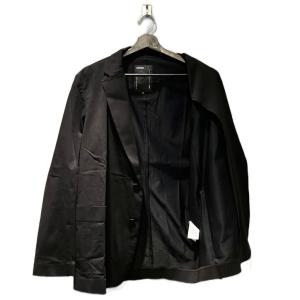 ATTACHMENT テーラードジャケット シングル 裏地なし 2B コットン 黒 ブラック /UD