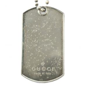 GUCCI ネックレス アクセサリー ペンダント ドッグタグ ボールチェーン ロゴ Silver925 シルバー色