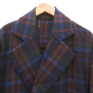 Vivienne Westwood テーラードジャケット チェック柄 ウール ネイビー ブラウン