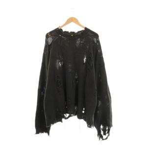 ダメージ加工ニット M チャコールグレー 23SS34KN102