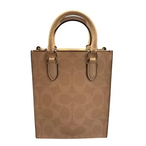 COACH ショルダーバッグ ミニトート シグネチャー柄 キャンバス ロゴ N K2357CP011 白 ホワイト