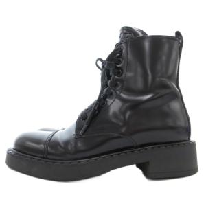 PRADA ショートブーツ 38.5 ブラック