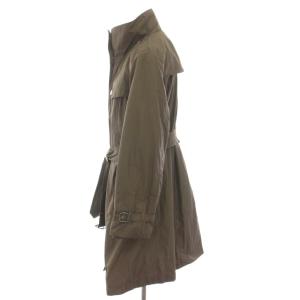 BURBERRY LONDON スタンドカラーコート 裏地ノバチェック柄 46 ブラウン FR746-770-73
