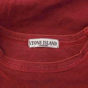 STONE ISLAND ガーメントダイロングスリーブTシャツ カットソー ロンT 長袖 L ボルドー /KH