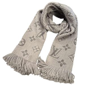 マフラー モノグラム ウール シルク グレー M74742