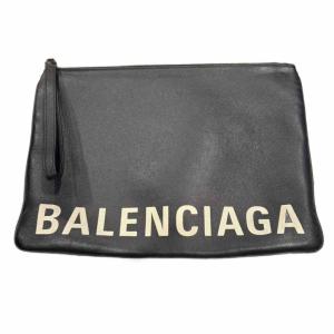 クラッチバッグ ロゴ レザー 黒 ブラック 594350・1090・V・528147 AA