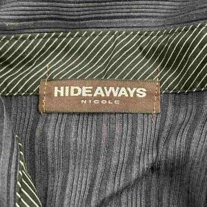 HIDEAWAYS NICOLE ポロシャツ リブニット 半袖 48 グレー 黒 ブラック