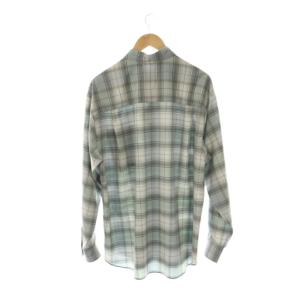 AURALEE SUPER LIGHT WOOL CHECK SHIRT 4 グレー