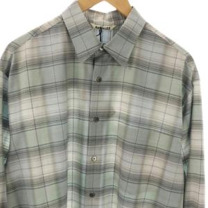AURALEE SUPER LIGHT WOOL CHECK SHIRT 4 グレー