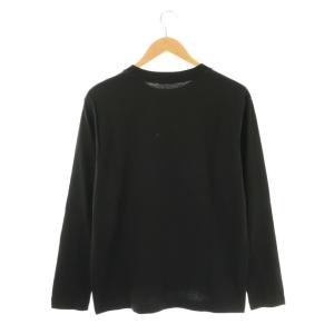 MONCLER ロゴプリントTシャツ カットソー 長袖 M ブラック H20938D00005 /HK OS