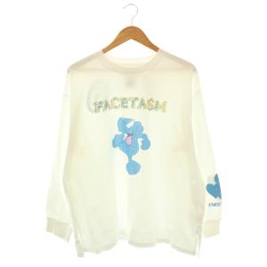 × CPD SHIRAI PRINT LONG TEE カットソー Tシャツ 長袖 コットン S 白 /NR