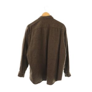 COMOLI W/CA ハウンドトゥース CPO シャツ 3 ダークブラウン