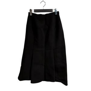 17AW スカート フレア アシンメトリー ウール 38 黒 ブラック 300AA331-2080