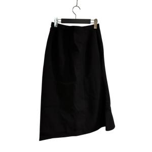 ENFOLD 17AW スカート フレア アシンメトリー ウール 38 黒 ブラック 300AA331-2080