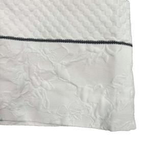 René  ×TISSUE ワンピース ひざ丈 ノースリーブ ボーダー ドット 34 白 ホワイトTC