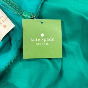kate spade new york タグ付き ワンピース ドレス フリル バック ノースリーブ 10 緑 グリーン TC