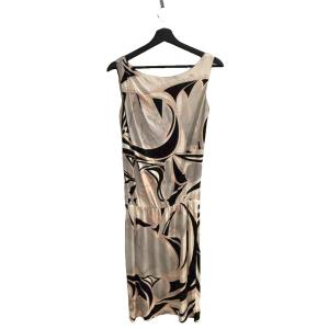 Emilio Pucci ワンピース 総柄 ひざ丈 ノースリーブ 38 ピンク系 マルチカラーWGA