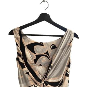 Emilio Pucci ワンピース 総柄 ひざ丈 ノースリーブ 38 ピンク系 マルチカラーWGA