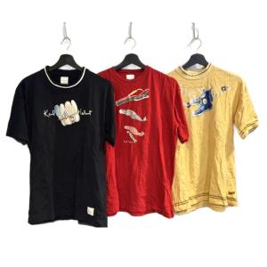 Tシャツ カットソー 3枚セット まとめ 半袖 ブラック レッド イエロー M WGA