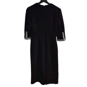 BORDERS at BALCONY ワンピース ロング 長袖 36 黒 ブラック WGA  BD1921-2K-23