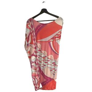 Emilio Pucci ワンピース ノースリーブ 総柄 38 ピンク WGA