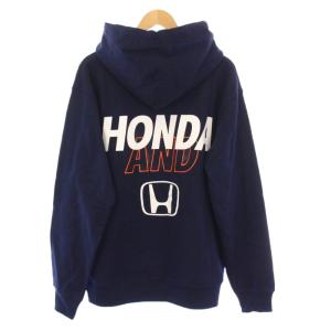 HONDA ホンダ LOGO HOODIE ロゴフーディ プルオーバーパーカー スウェット 長袖 L ネイビー