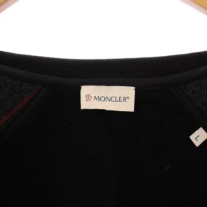 MONCLER MAGLIA CARDIGAN ウールジャケット チェック柄 L ブラック グレー