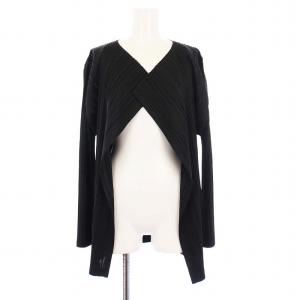 イッセイミヤケ プリーツカーディガン トッパー 3 ブラック PP91-JO242