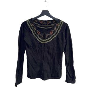 カーディガン セーター カシミヤ 長袖 O 黒 ブラック  WGA