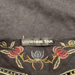 VIVIENNE TAM カーディガン セーター カシミヤ 長袖 O 黒 ブラック  WGA