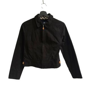 ジャケット ブルゾン ジップアップ ノバチェック 160A 黒 ブラック WGA
