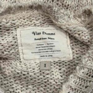 Vlas Blomme ニット セーター 長袖 総柄 1 グレージュ WGA