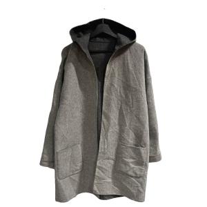 theory luxe コート フード リバーシブル アンゴラ混 38 グレー WGA