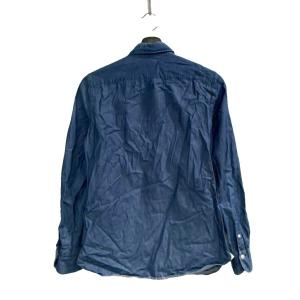 Finamore デニムシャツ 長袖 無地 40 青 ブルー WGA