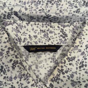 Brooks Brothers フリルシャツ 花柄 紫 パープル WGA