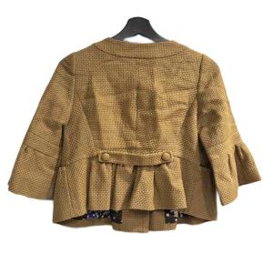leur logette ノーカラージャケット 1 約S ベージュ キャメル WGA