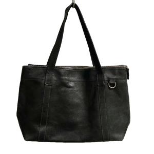 トートバッグ レザー 革 シボ 黒 ブラック  WGA