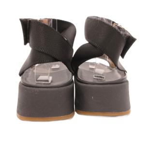 UGG australia コンフォートサンダル エナメル レザー 24cm 黒 ブラック /JS WGA
