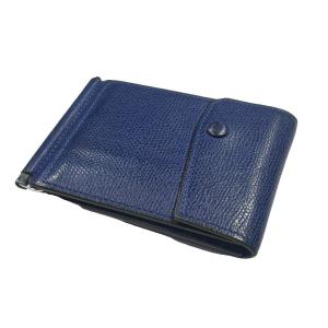 Valextra グリップ 財布 マネークリップ レザー 青 ブルー WGA