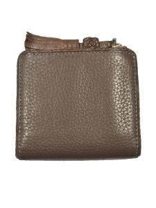 TORY BURCH 二つ折り財布 レザー スナップボタン 茶 ブラウン WGA