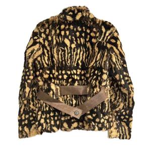 PHILOSOPHY di ALBERTA FERRETTI レザージャケット レオパード柄 ベージュ系 38 約S WGA