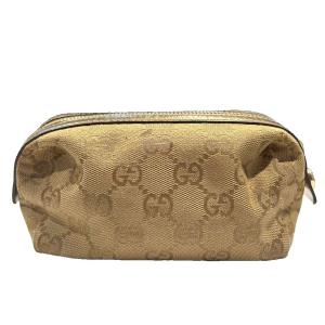 ポーチ GG柄 ファスナー ベージュ WGA