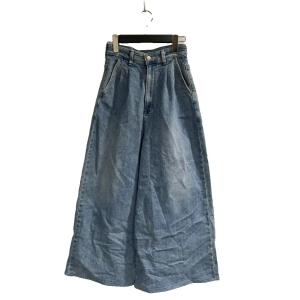 HERITAGE ハイウェストワイドデニムパンツ S 青 ブルー WGA