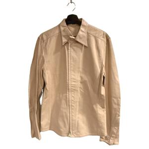 ジャケット ブルゾン ジップアップ 豚革 L アイボリー WGA